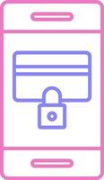 Secure Payment Linear Two Colour Icon vector