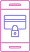 Secure Payment Linear Two Colour Icon vector