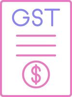 Gst Linear Two Colour Icon vector