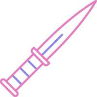 Dagger Linear Two Colour Icon vector