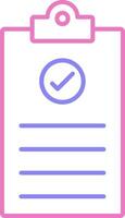 Checklist Linear Two Colour Icon vector