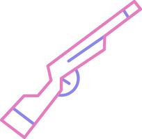 Shotgun Linear Two Colour Icon vector