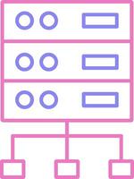 Structured Data Linear Two Colour Icon vector