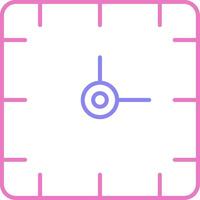 Clock Linear Two Colour Icon vector