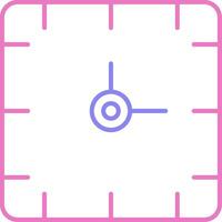 Clock Linear Two Colour Icon vector