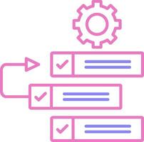 Backlog Linear Two Colour Icon vector