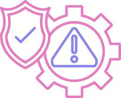 Risk Management Linear Two Colour Icon vector