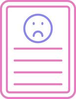 Complaint Linear Two Colour Icon vector