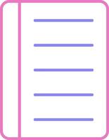 Notebook Linear Two Colour Icon vector