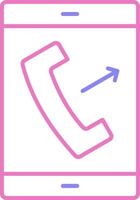 Call Linear Two Colour Icon vector