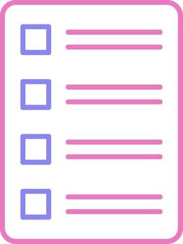 Task List Linear Two Colour Icon vector