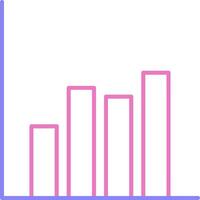 Bar Chart Linear Two Colour Icon vector