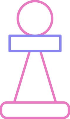 Pawn Linear Two Colour Icon