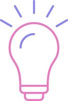Bulb Linear Two Colour Icon vector