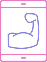 Fitness App Linear Two Colour Icon vector