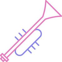 Trumpet Linear Two Colour Icon vector