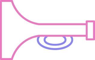 Horn Linear Two Colour Icon vector
