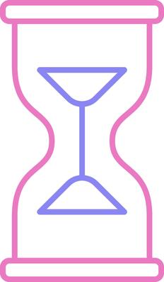 Hourglass Linear Two Colour Icon