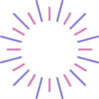 Fireworks Linear Two Colour Icon vector