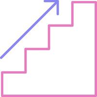 Stairs Linear Two Colour Icon vector