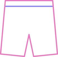 Shorts Linear Two Colour Icon vector