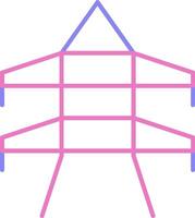 Tower Linear Two Colour Icon vector