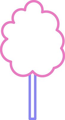 Cotton Candy Linear Two Colour Icon