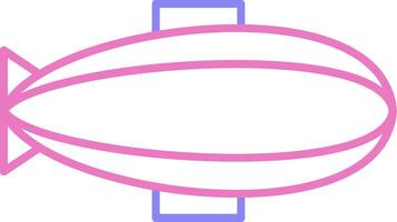 Zeppelin Linear Two Colour Icon vector