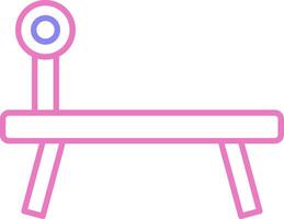 Bench Press Linear Two Colour Icon vector