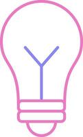Bulb Linear Two Colour Icon vector