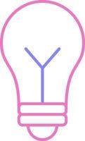 Bulb Linear Two Colour Icon vector