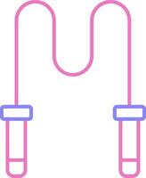 Skipping Rope Linear Two Colour Icon vector