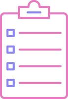 Clipboard Linear Two Colour Icon vector