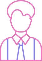 Person Linear Two Colour Icon vector