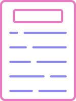Contract Linear Two Colour Icon vector