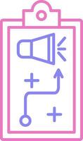 Strategy Linear Two Colour Icon vector