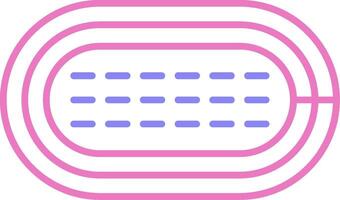 Running Track Linear Two Colour Icon vector