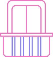 Balcony Linear Two Colour Icon vector