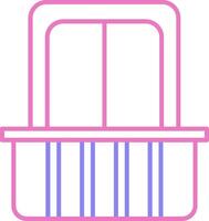 Balcony Linear Two Colour Icon vector