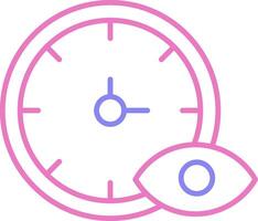 Time Tracking Linear Two Colour Icon vector