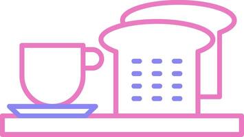 Breakfast Linear Two Colour Icon vector