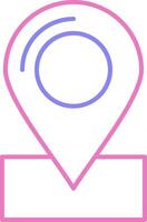 Map Linear Two Colour Icon vector