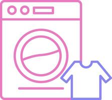 Laundry Linear Two Colour Icon vector