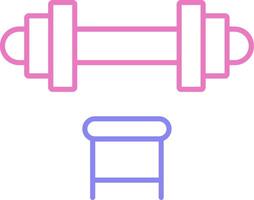 Dumbbell Linear Two Colour Icon vector
