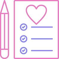 Procedure Linear Two Colour Icon vector