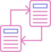 File Sharing Linear Two Colour Icon vector