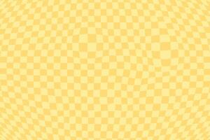 Yellow retro psychedelic checkerboard pattern vector