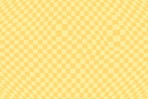 Yellow retro psychedelic checkerboard pattern vector