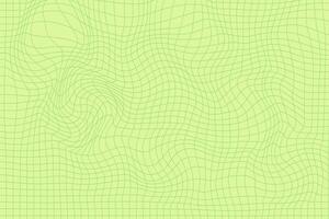 Green retro psychedelic checkerboard pattern. Groovy funky textures. vector