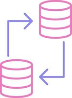 Data Transfer Linear Two Colour Icon vector